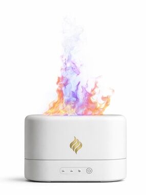 Flame Humidifier 250ml Essential Oil Diffuser LED Fire Mist USB Aromatherapy